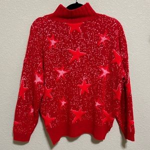 Vintage Mockneck Holiday Star Sweater